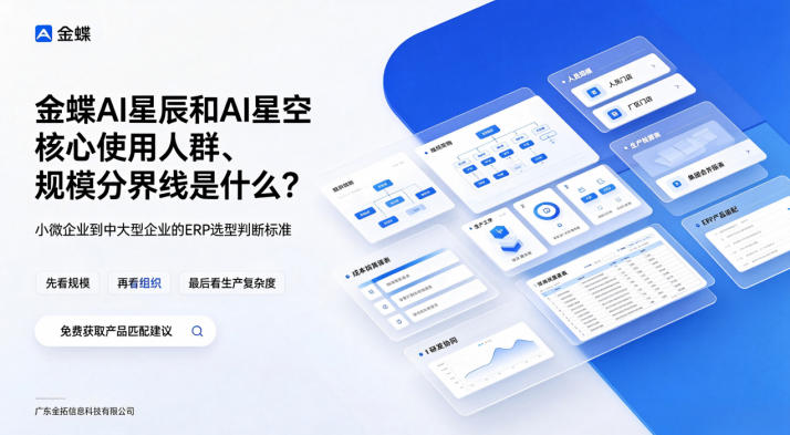 金蝶AI星辰和AI星空核心使用人群、···