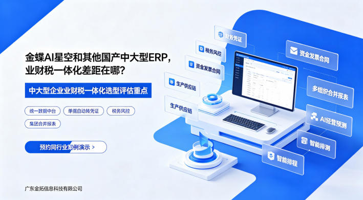 金蝶AI星空和其他国产中大型ERP，···