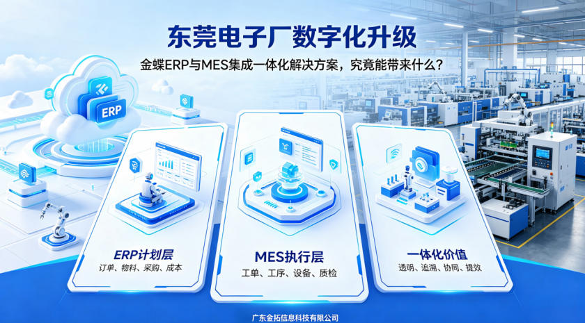东莞电子厂数字化升级：金蝶ERP与M···