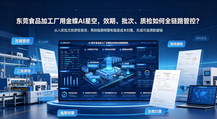 东莞食品加工厂用金蝶 AI 星空，效···